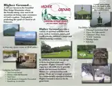 Higher Ground Christian Retreat Center brochure with location, contact details, and retreat overview
